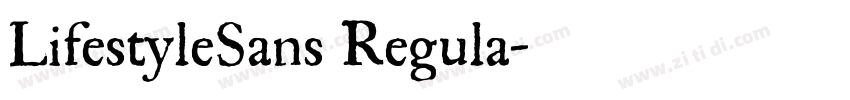 LifestyleSans Regula字体转换